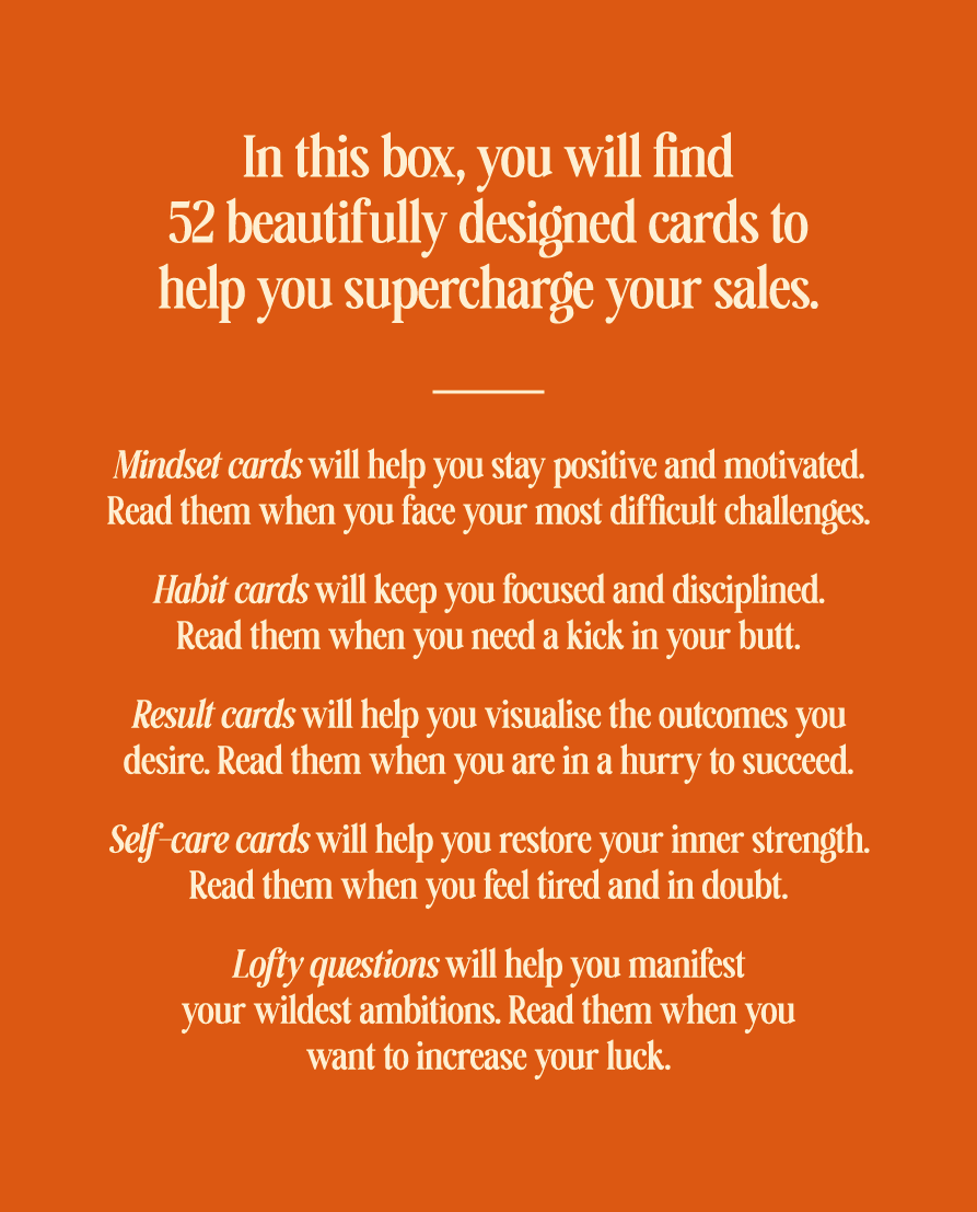 52 CARDS TO SUPERCHARGE YOUR SALES